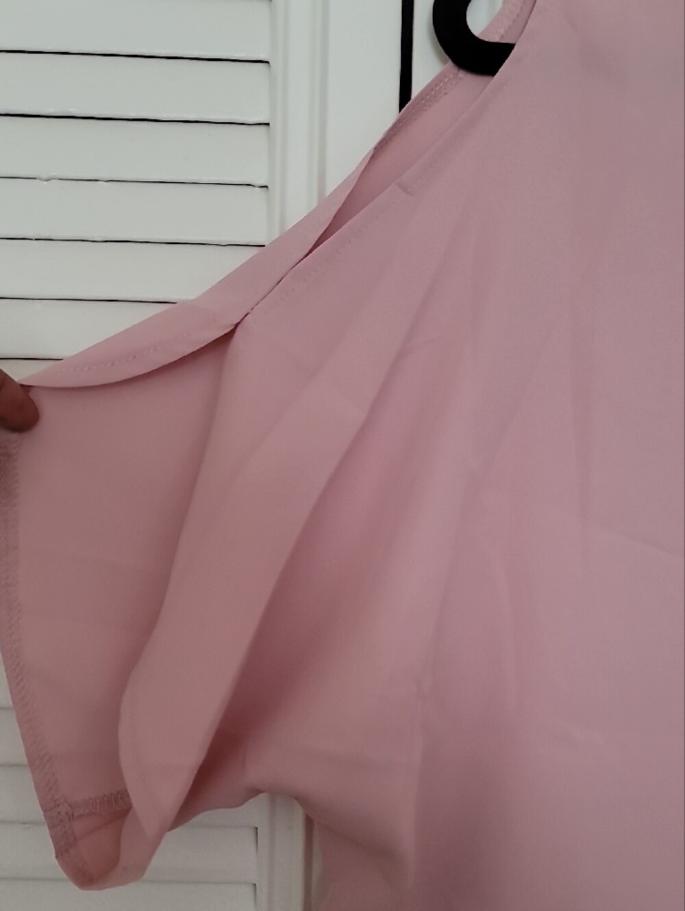 Women’s Pink Split-Neck Blouse - Picture 7 of 11